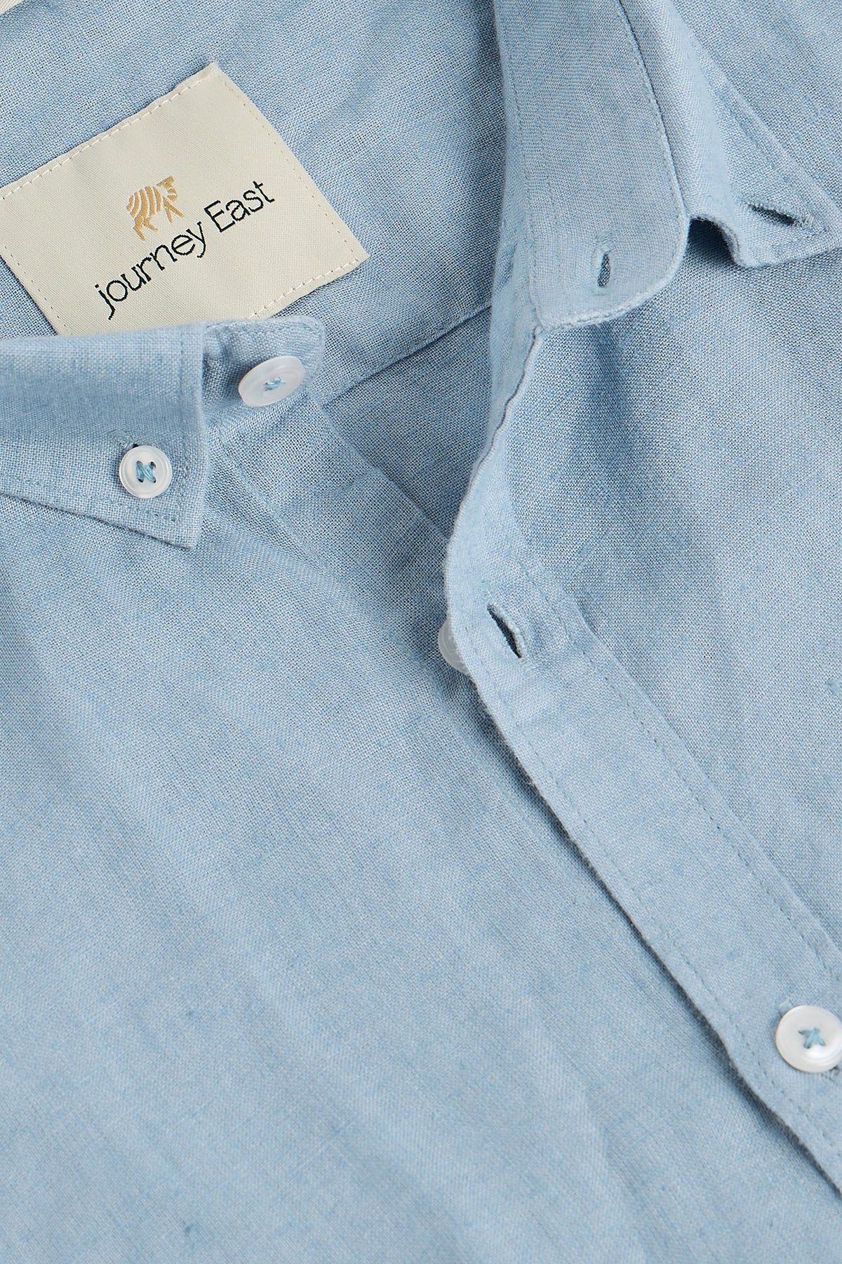 Sky Blue Pure Linen Shirt