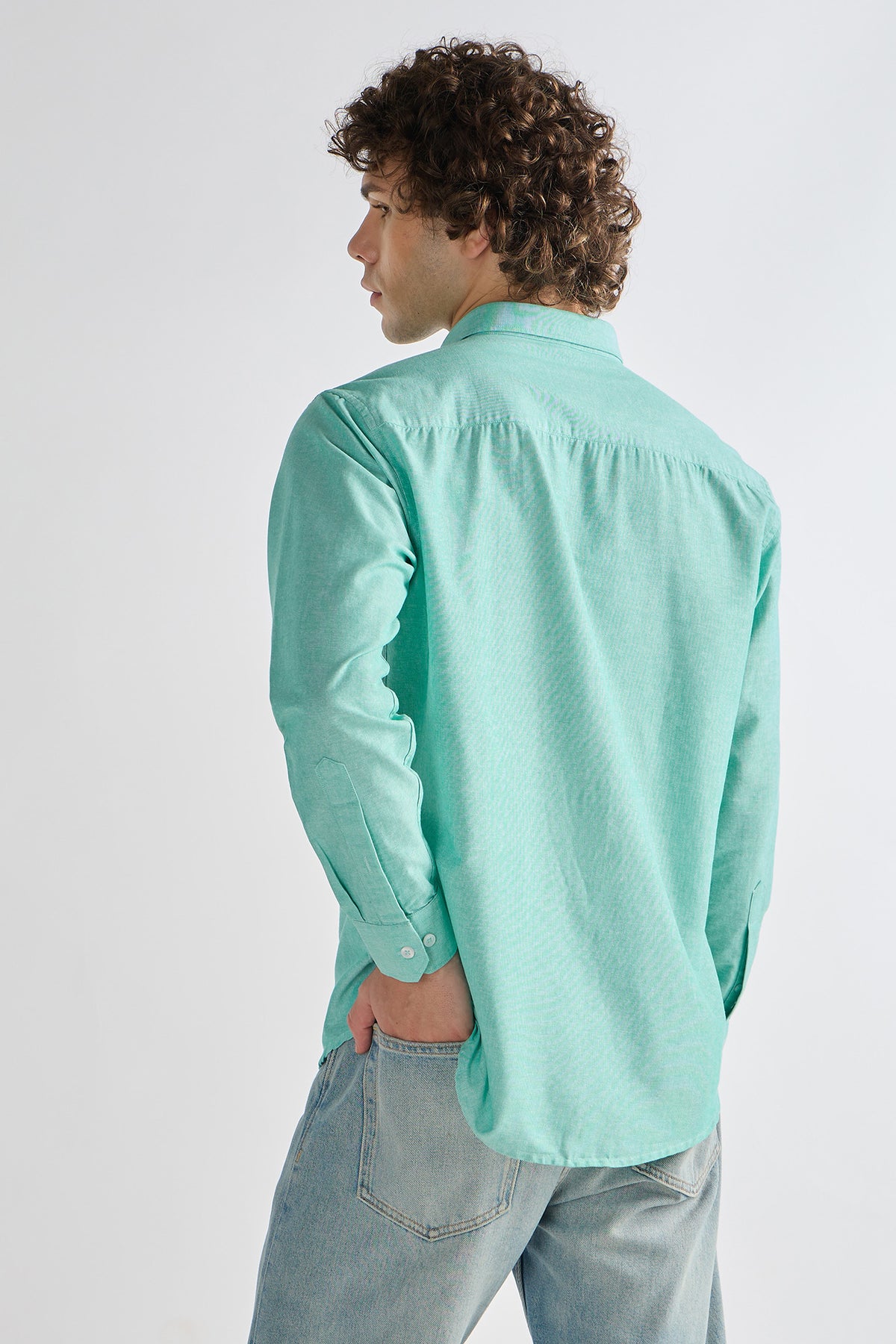 Classic Mint Green Cotton Shirt