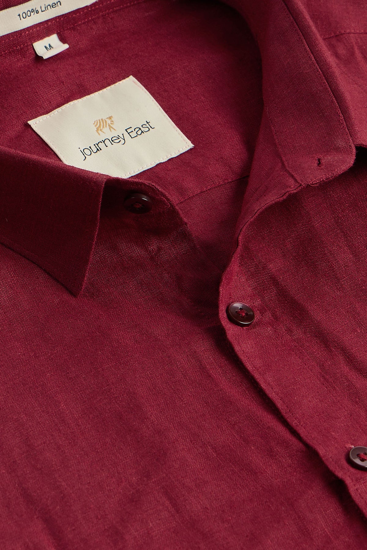 Cherry Red Pure Linen Shirt