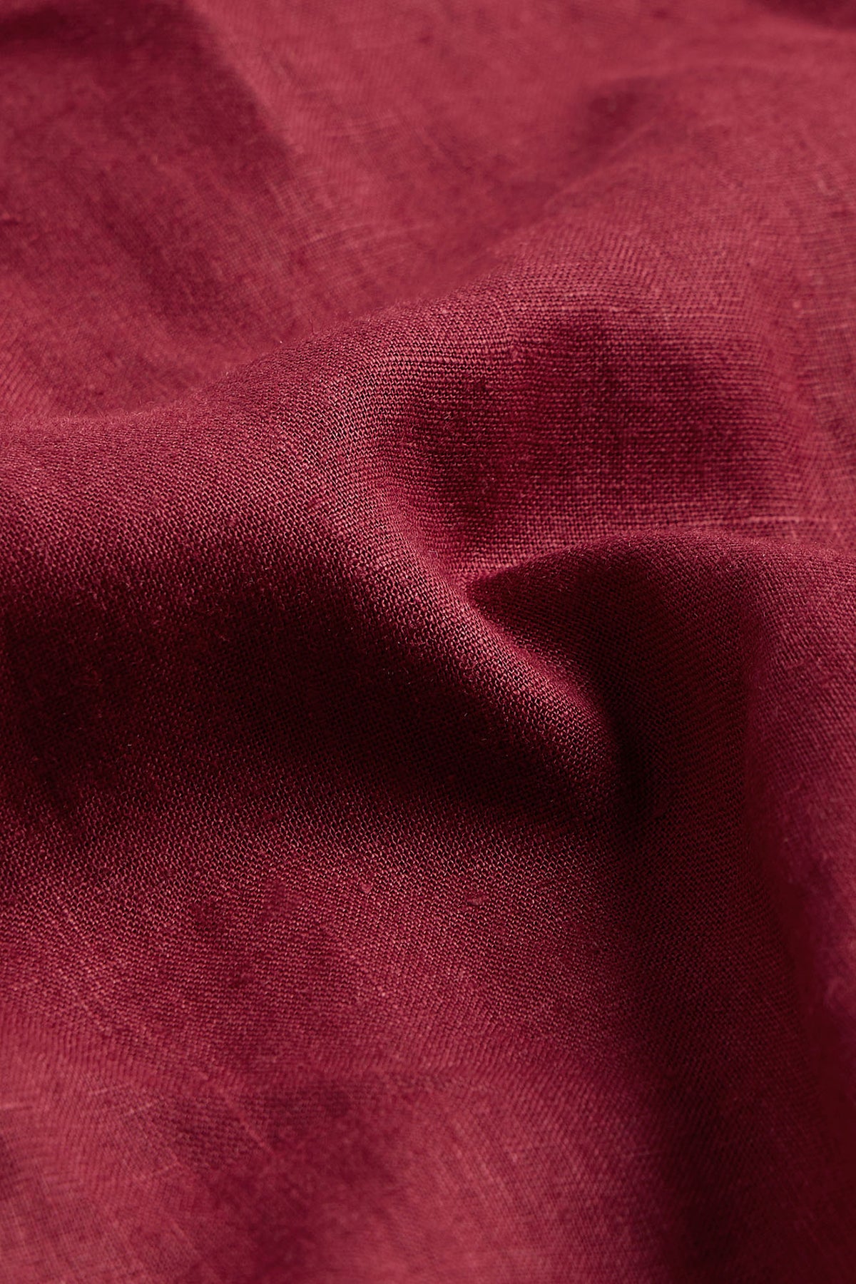 Cherry Red Pure Linen Shirt