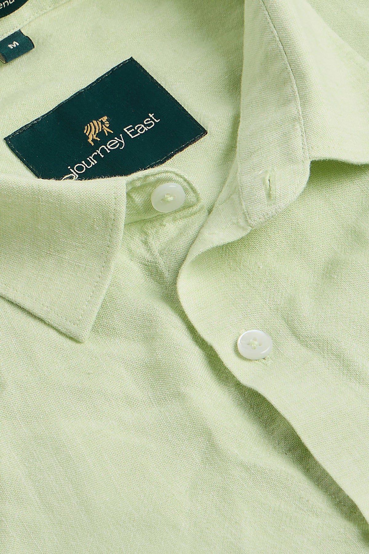 Lemon Green Cotton-Linen Shirt