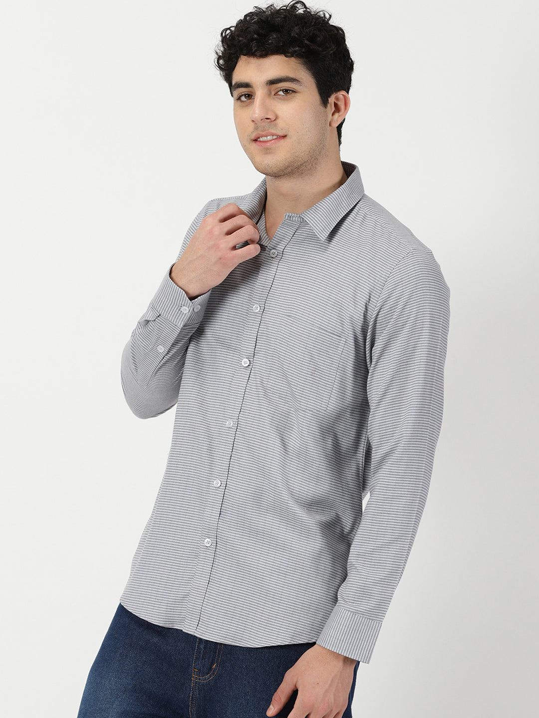 Light Grey Stripe Shirt