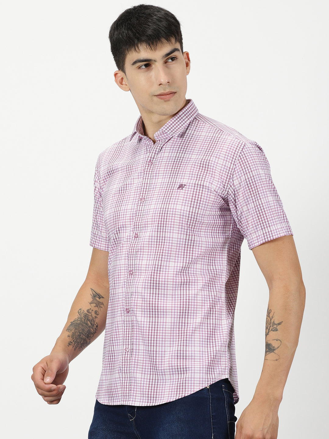 Mauve Grid Shirt