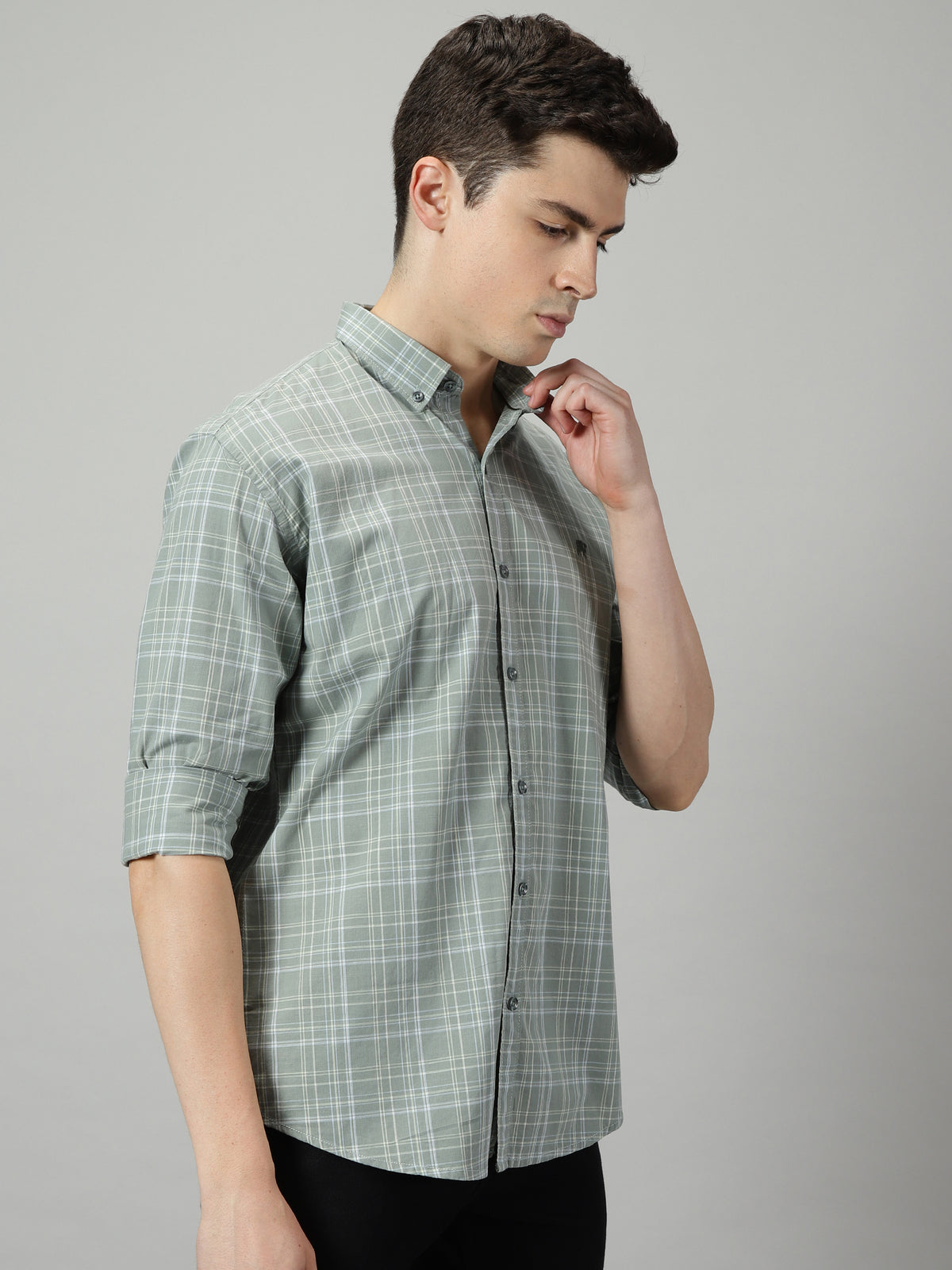 Pale Emerald Check Shirt