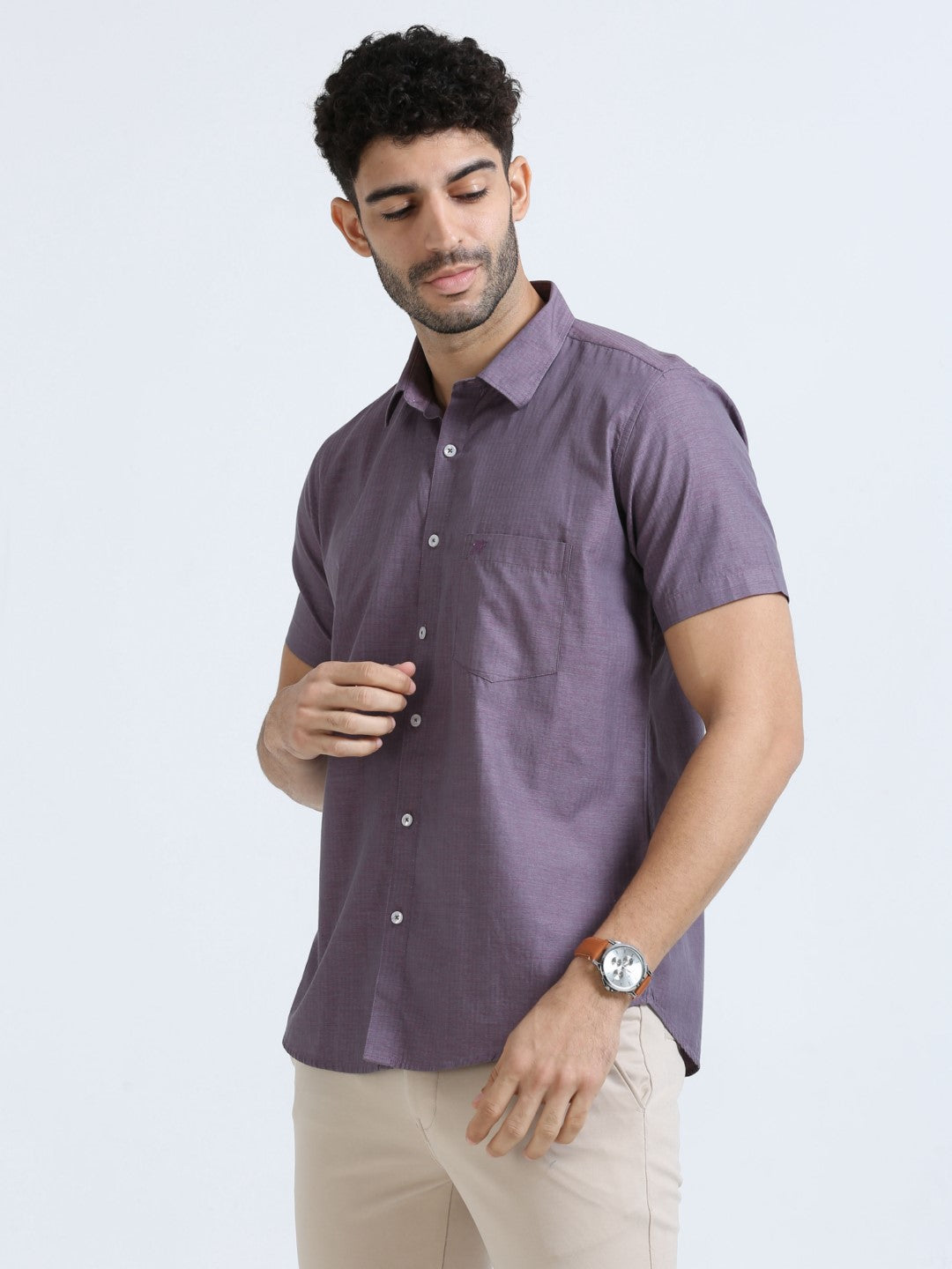 Buy Violet Breeze Cotton Men's Shirt Online