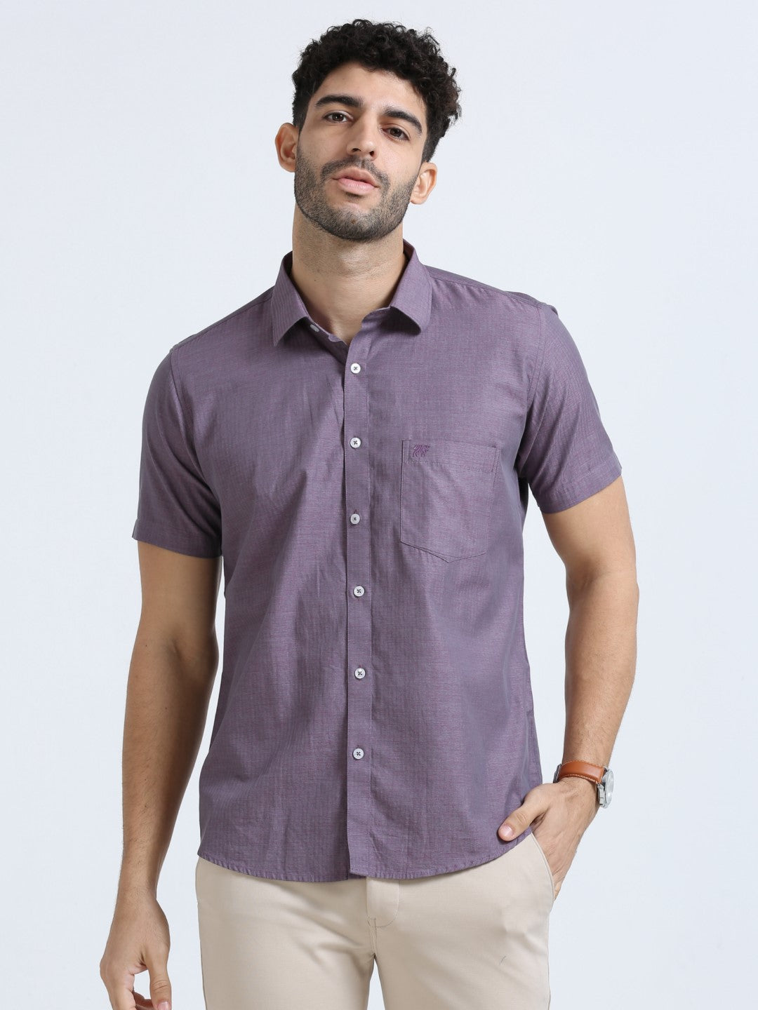 Buy Violet Breeze Cotton Men's Shirt Online