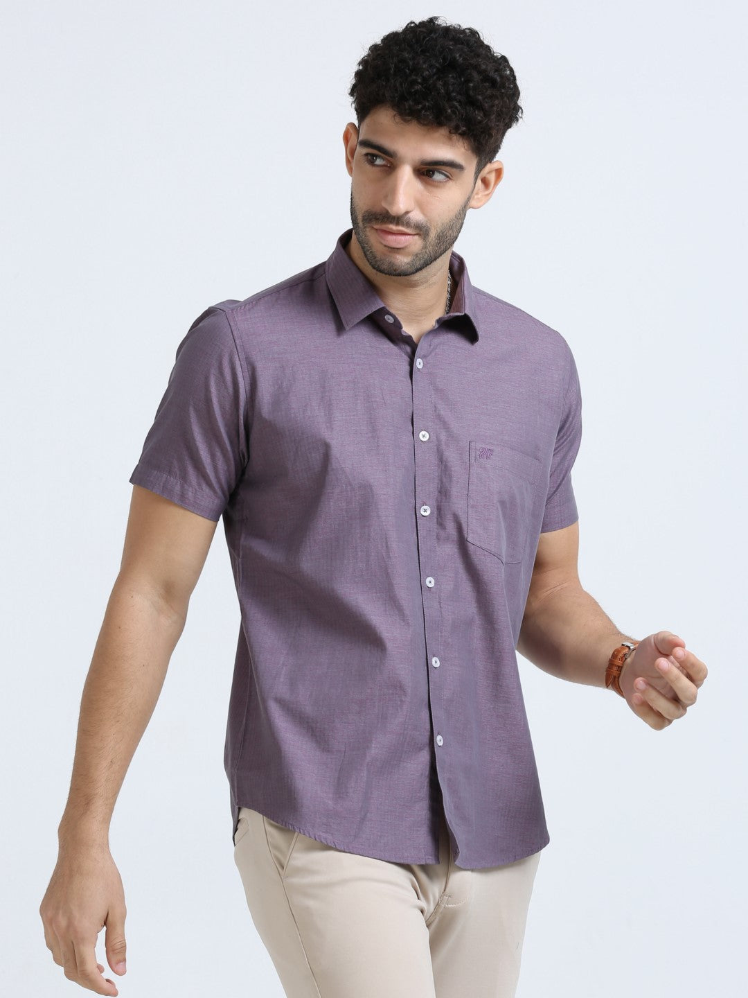 Buy Violet Breeze Cotton Men's Shirt Online