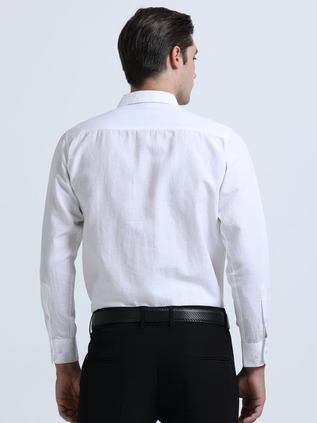 Classic White Linen Blend Shirt