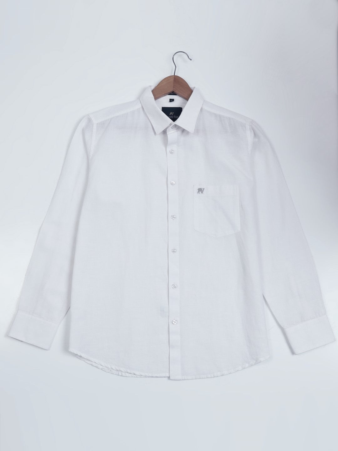 Classic White Linen Blend Shirt