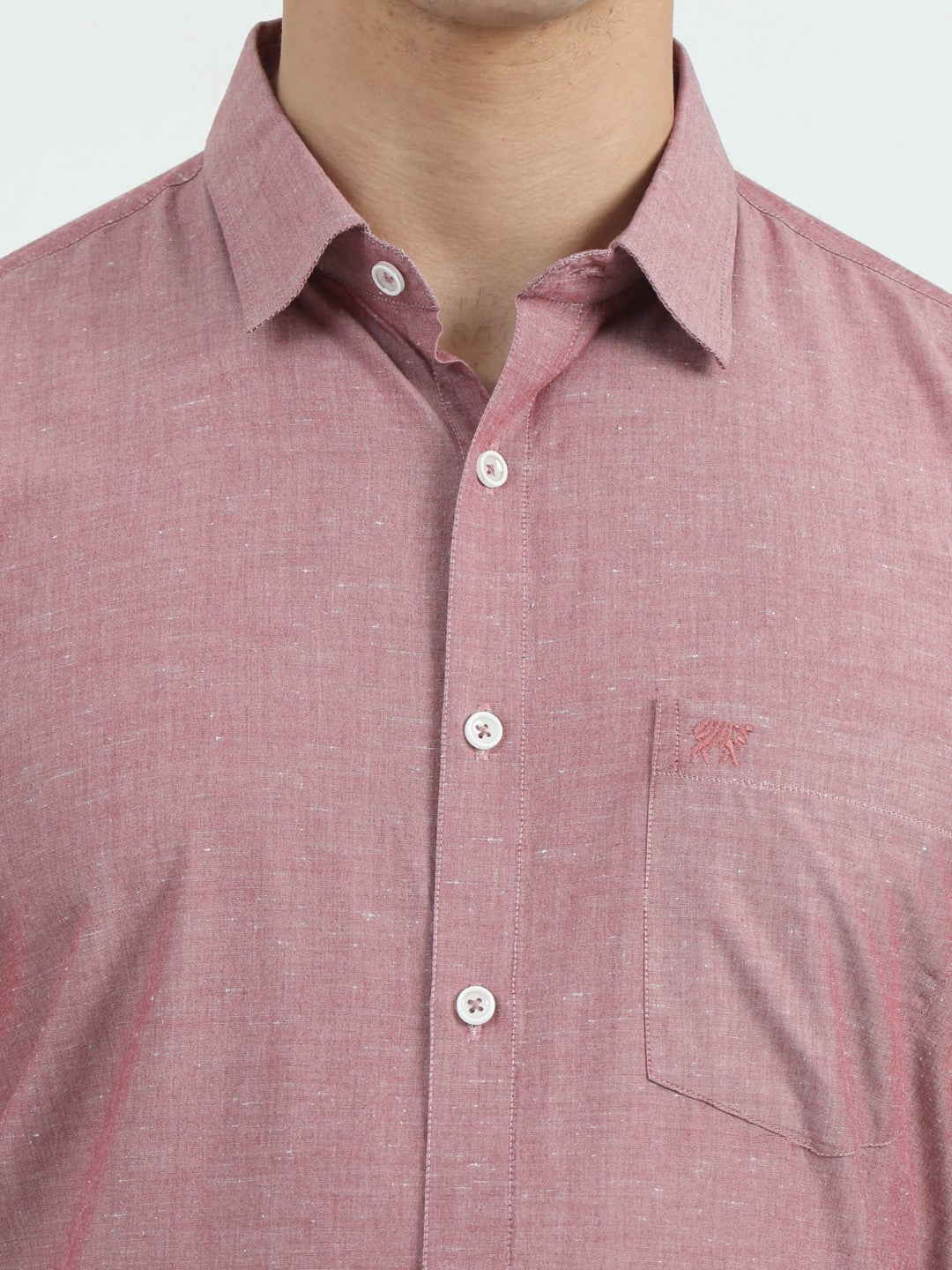 Buy Wine Red Chambray Men's Shirt Online