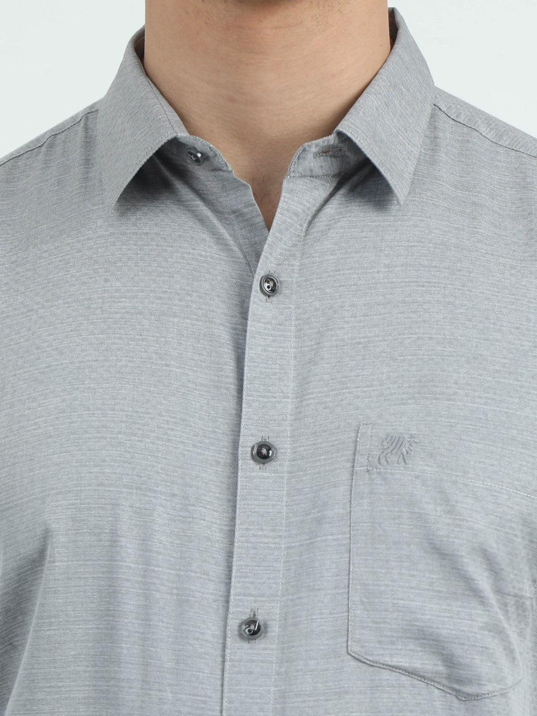 Buy Ash Grey Formal Men's Shirt Online