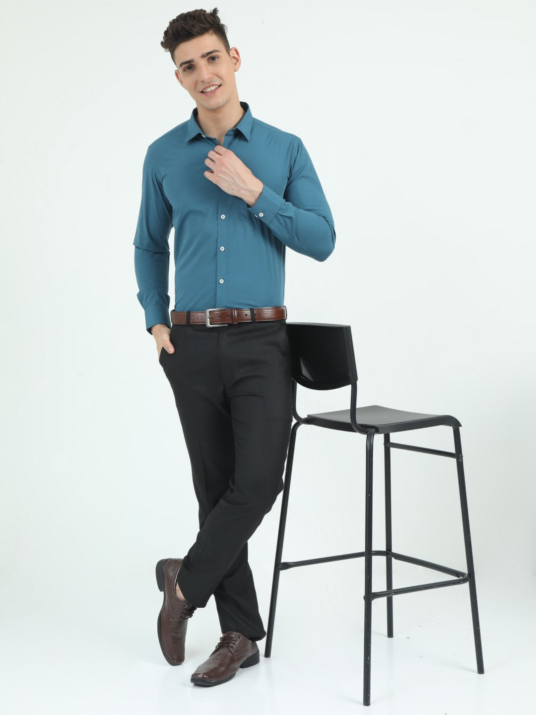 Buy Deep Teal Formal Men's Shirt Online