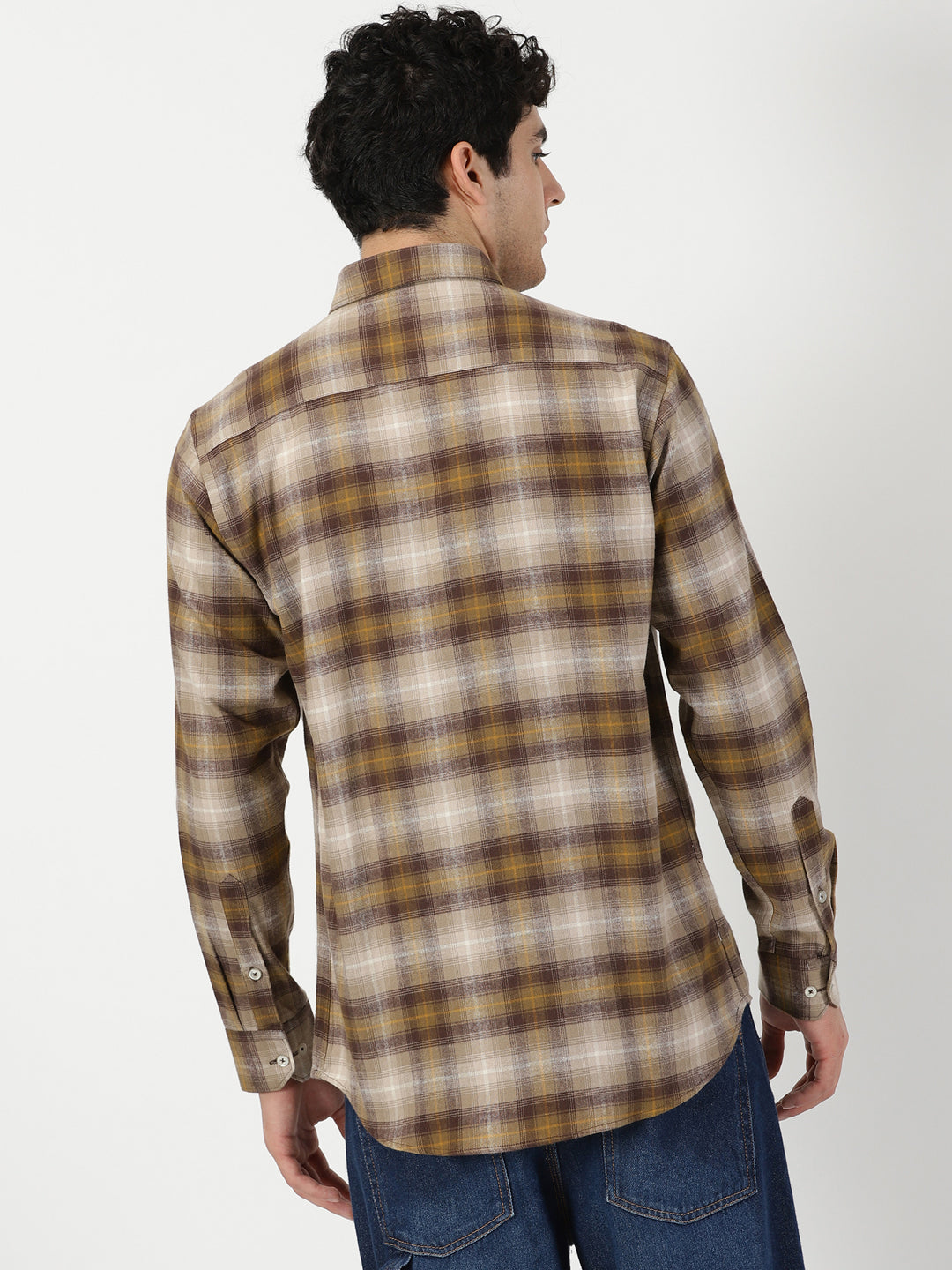 Brown Check Flannel Shirt