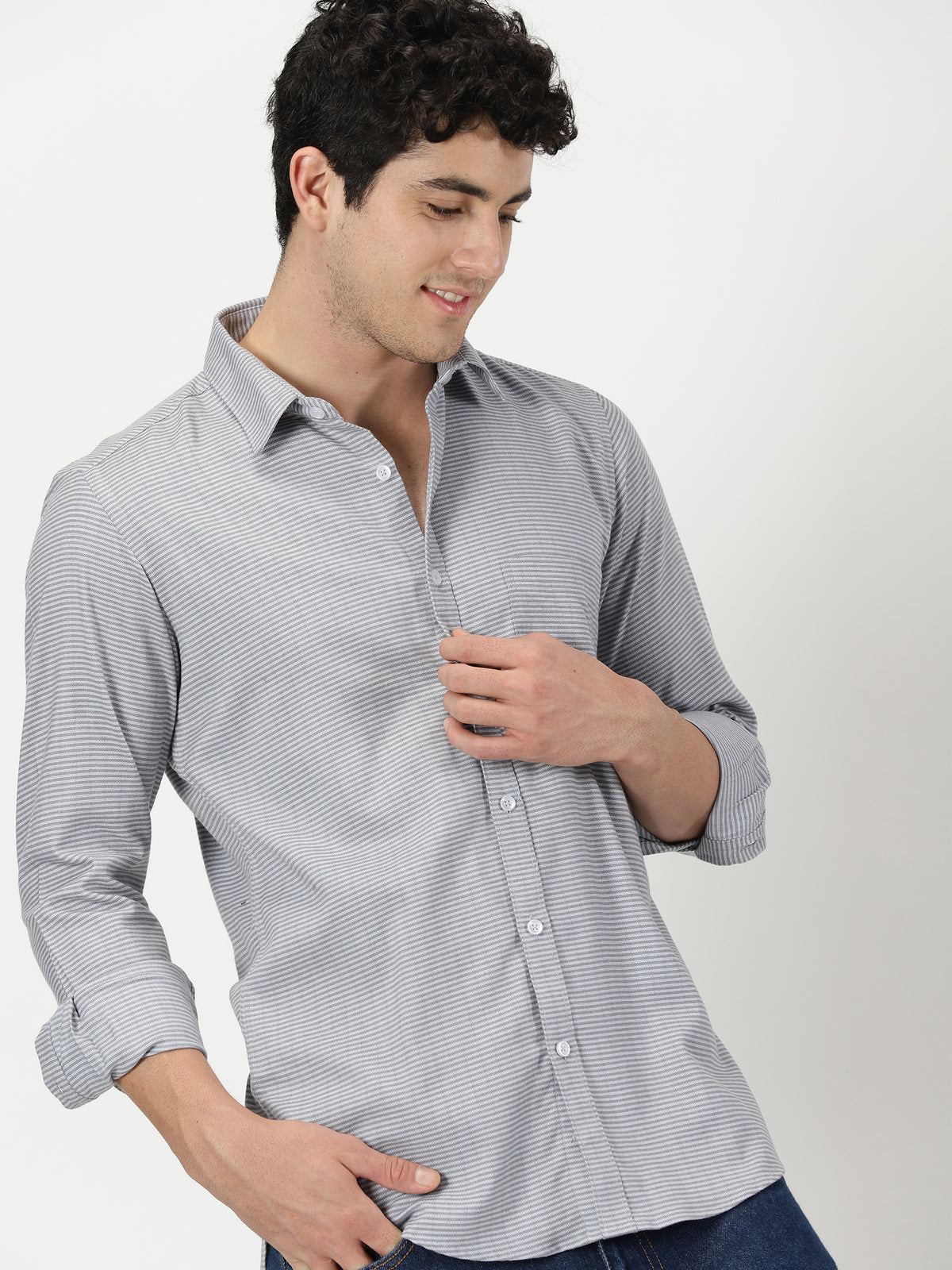 Light Grey Stripe Shirt