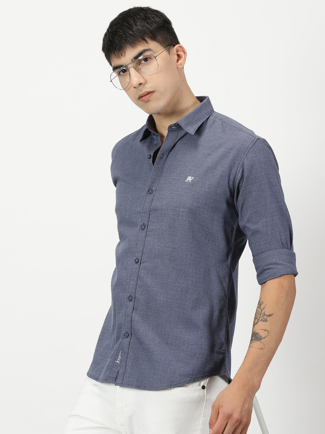 Midnight Blue Check Shirt