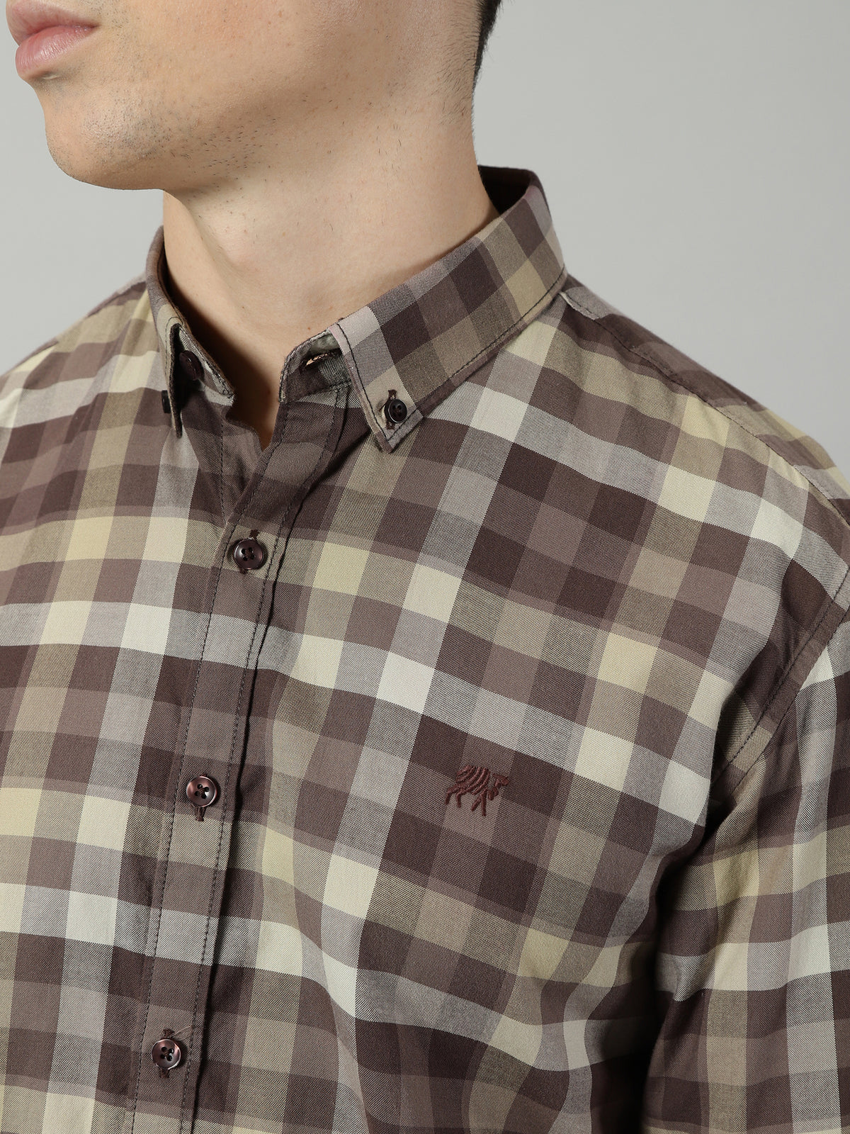 Cocoa Grid Shirt