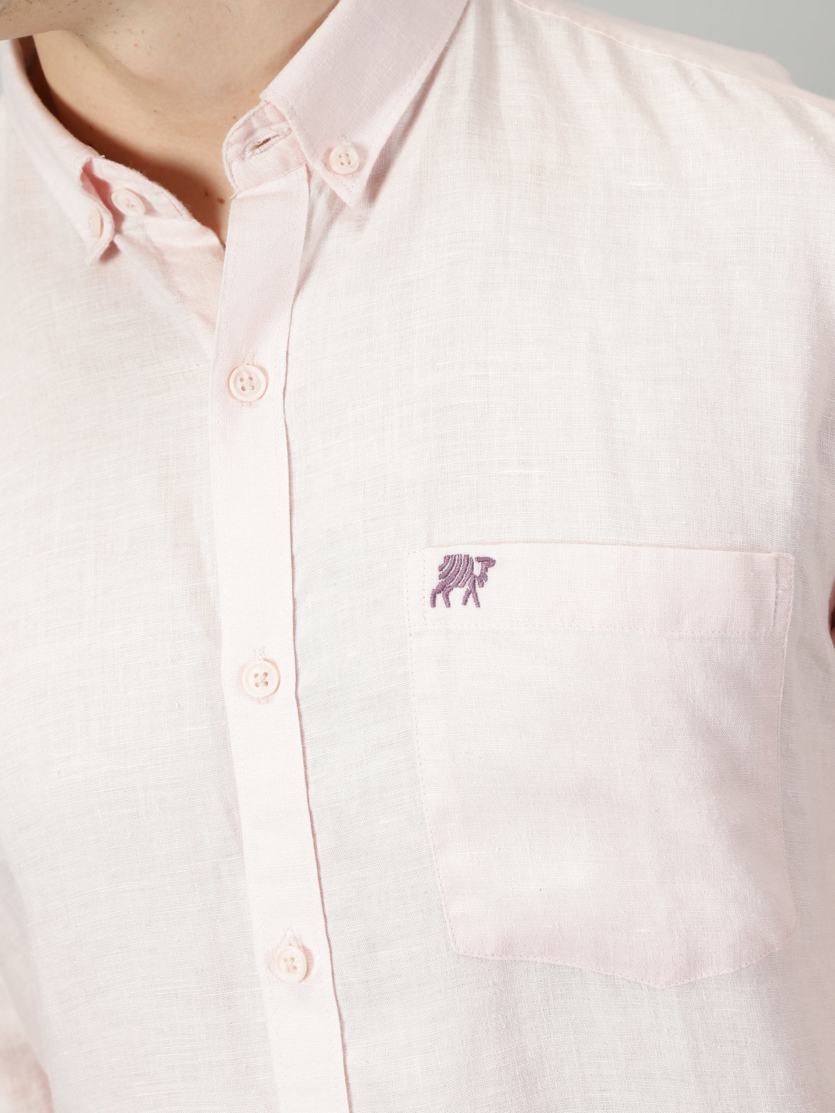 Buy Pink Onyx Pure Linen Men's Shirt Online