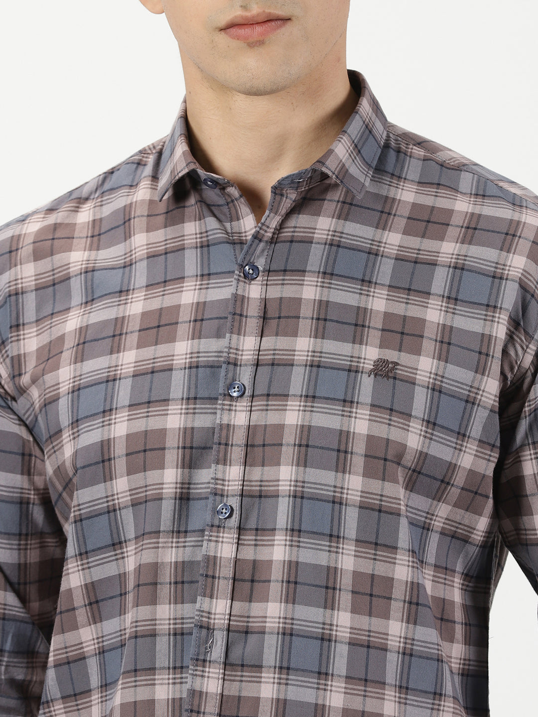 Lilac Tint Grey Check Shirt