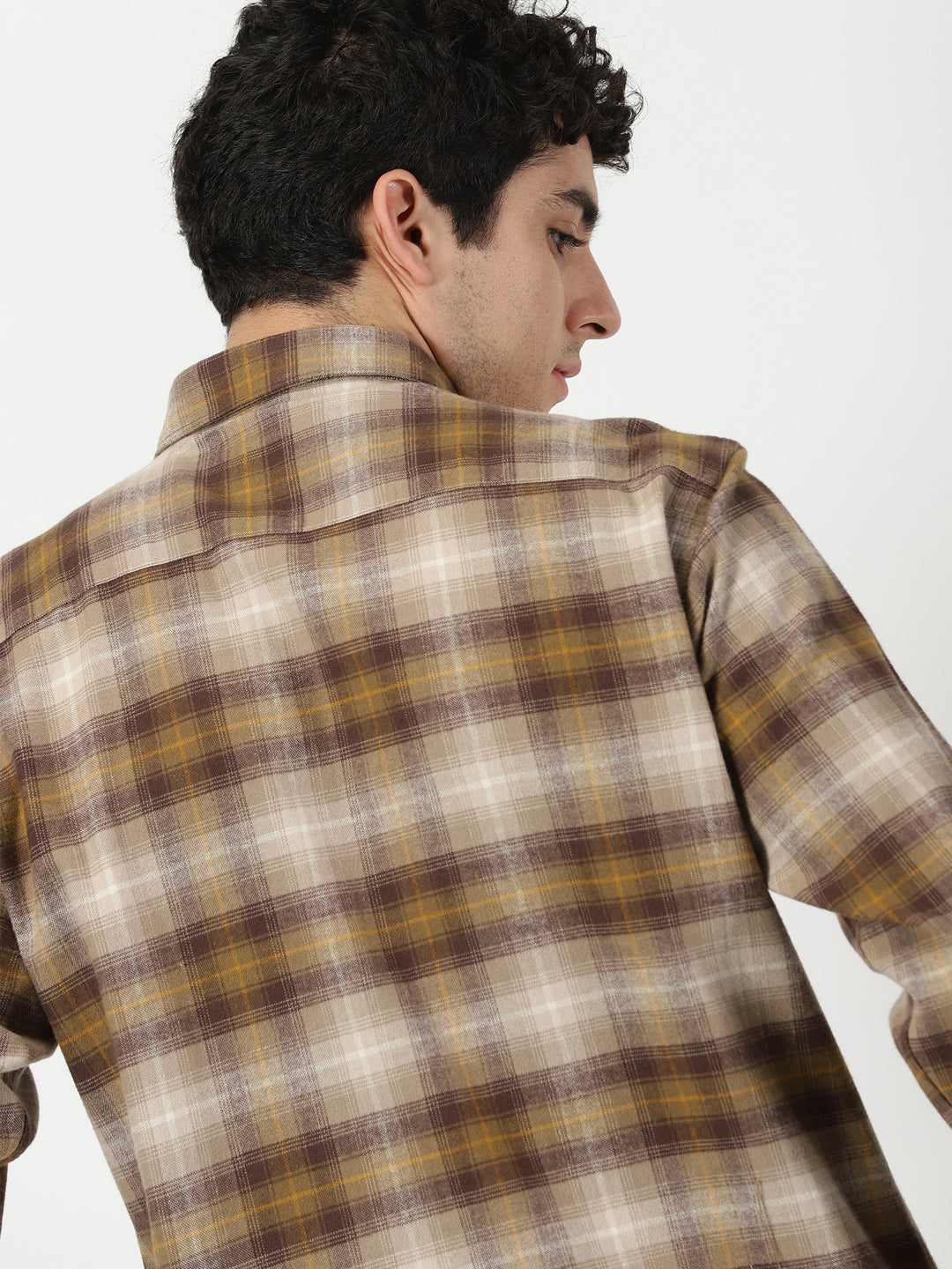 Brown Check Flannel Shirt