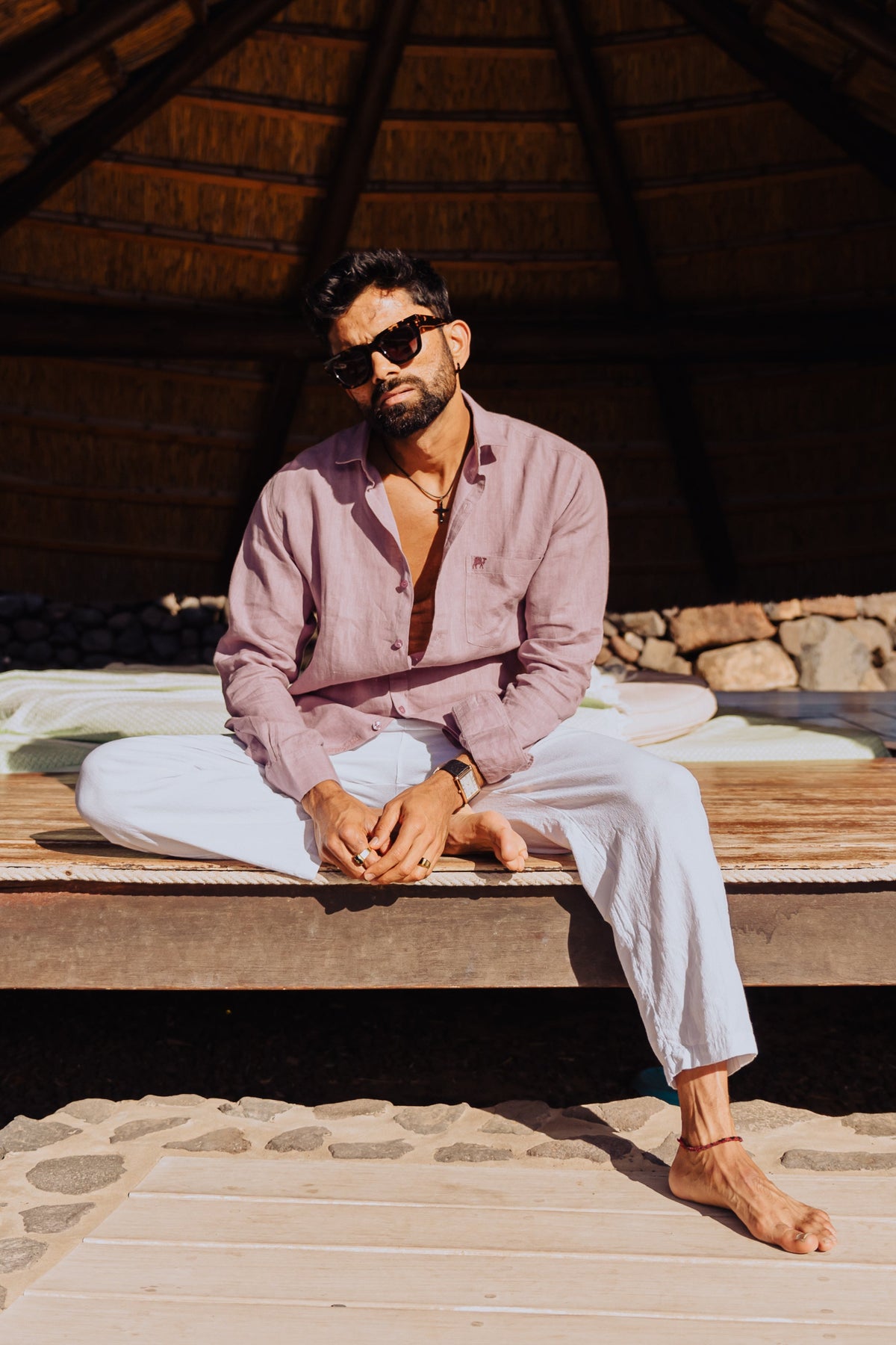 Lavender Pure Linen Shirt