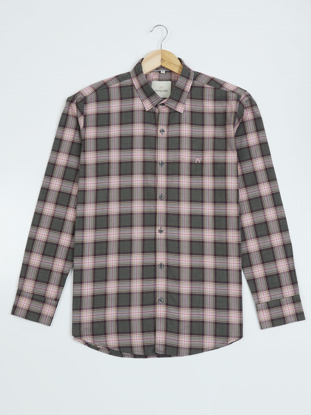 Buy Olive Blush Check Men's Shirt Online