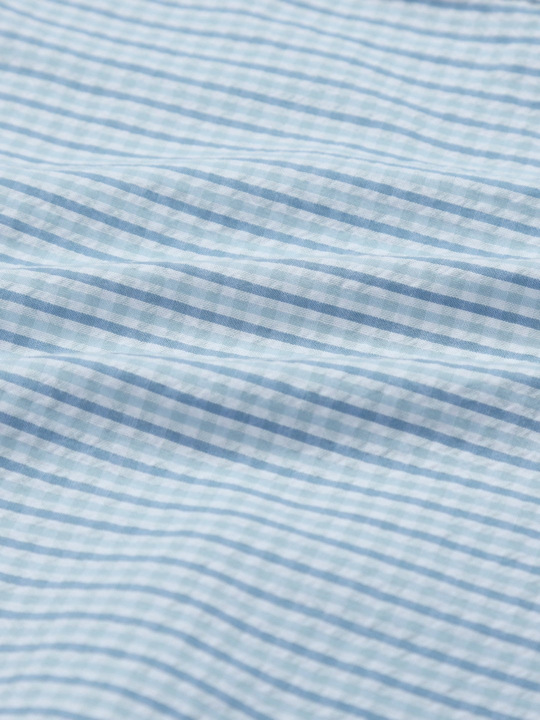 Buy Blue Seersucker Check Men's Shirt Online