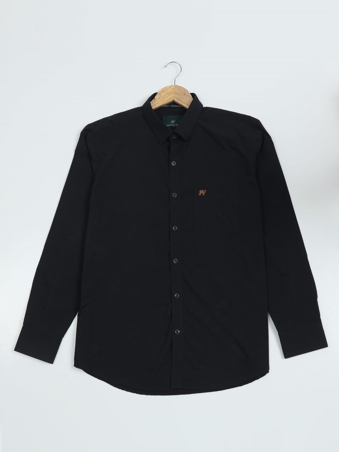 Buy Deep Black Jacquard Men's Shirt Online