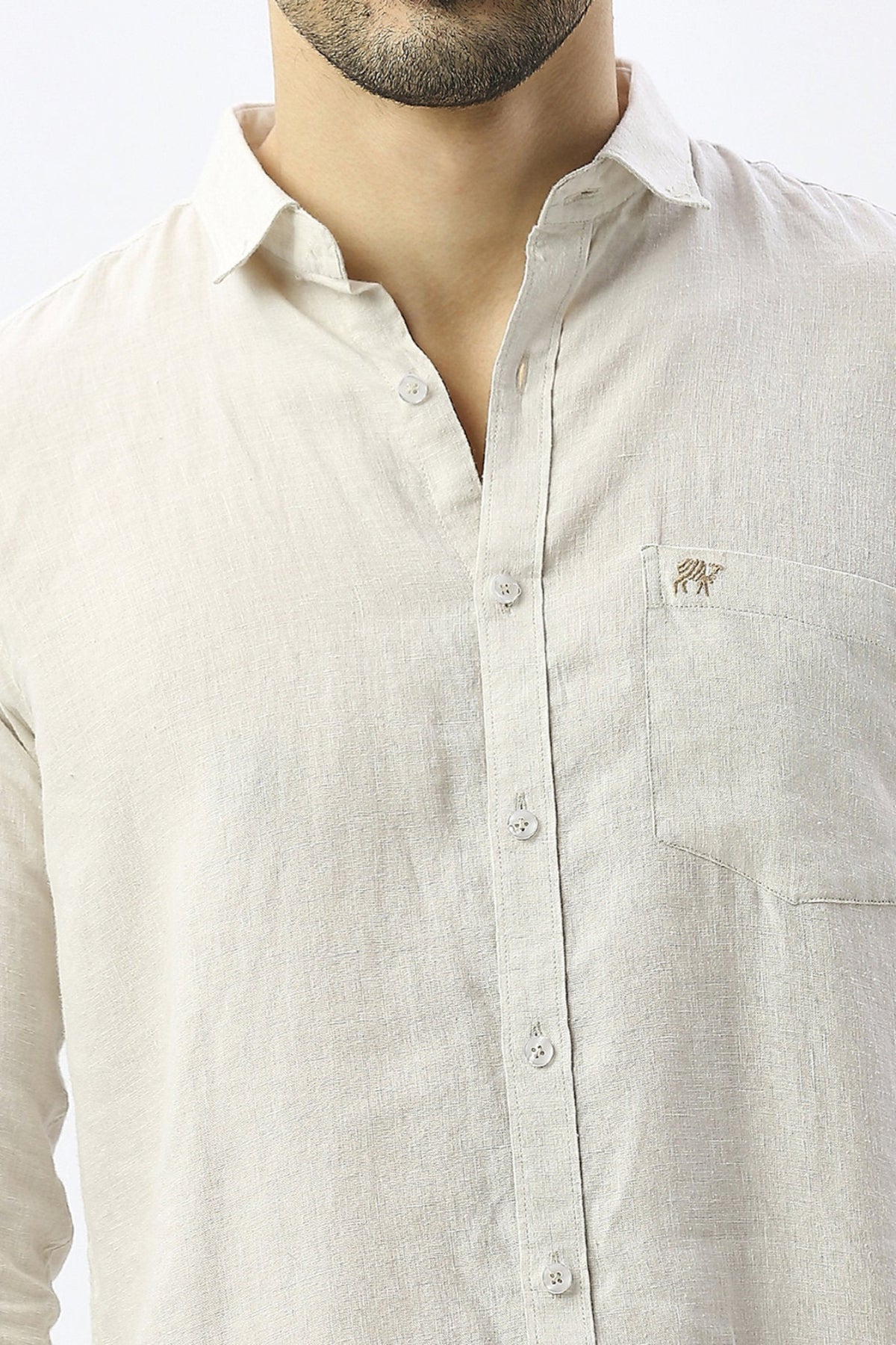 Ivory Pure Linen Shirt