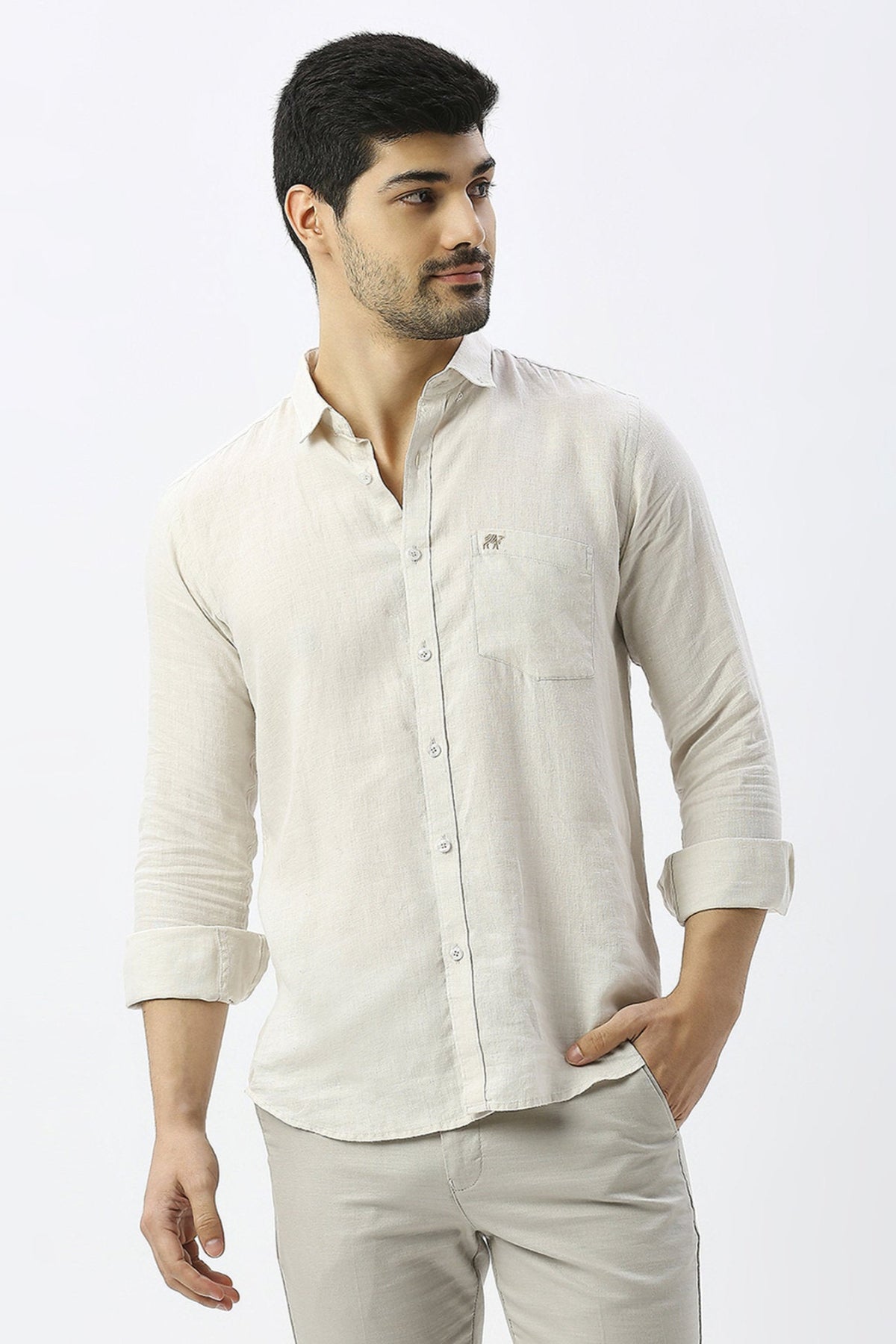 Ivory Pure Linen Shirt