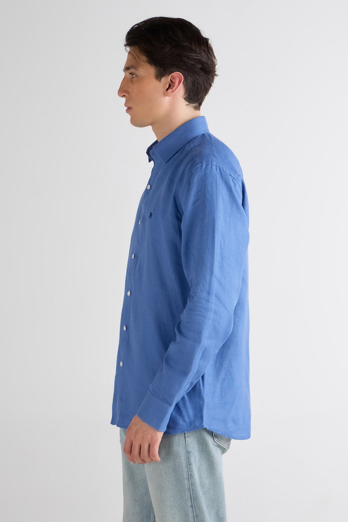 Sapphire Mist Pure Linen Shirt