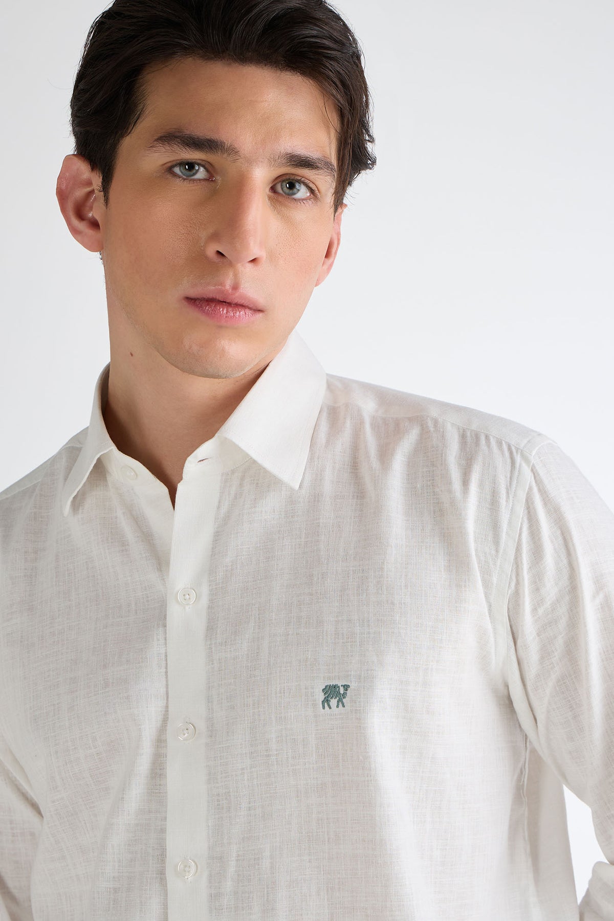 Ivory Coast White Linen Shirt