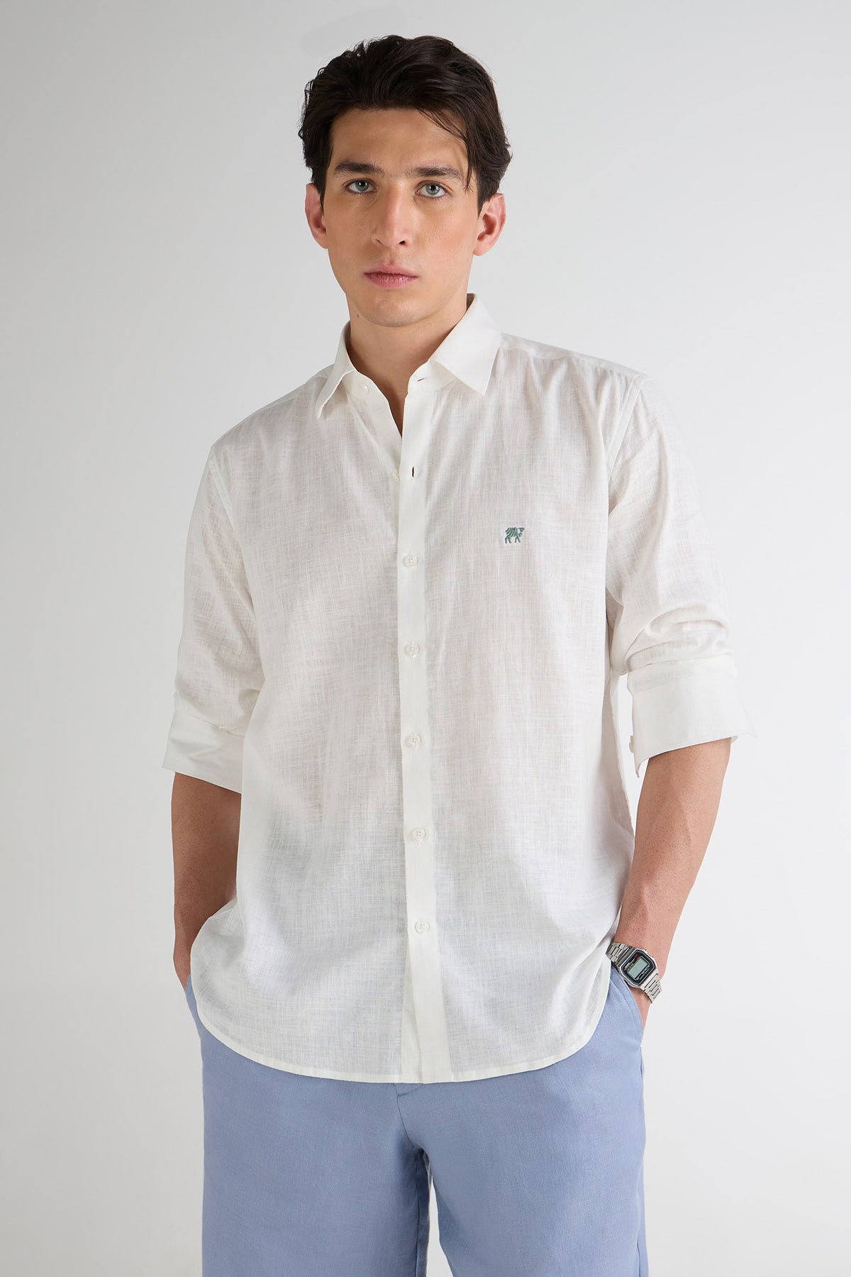 Ivory Coast White Linen Shirt