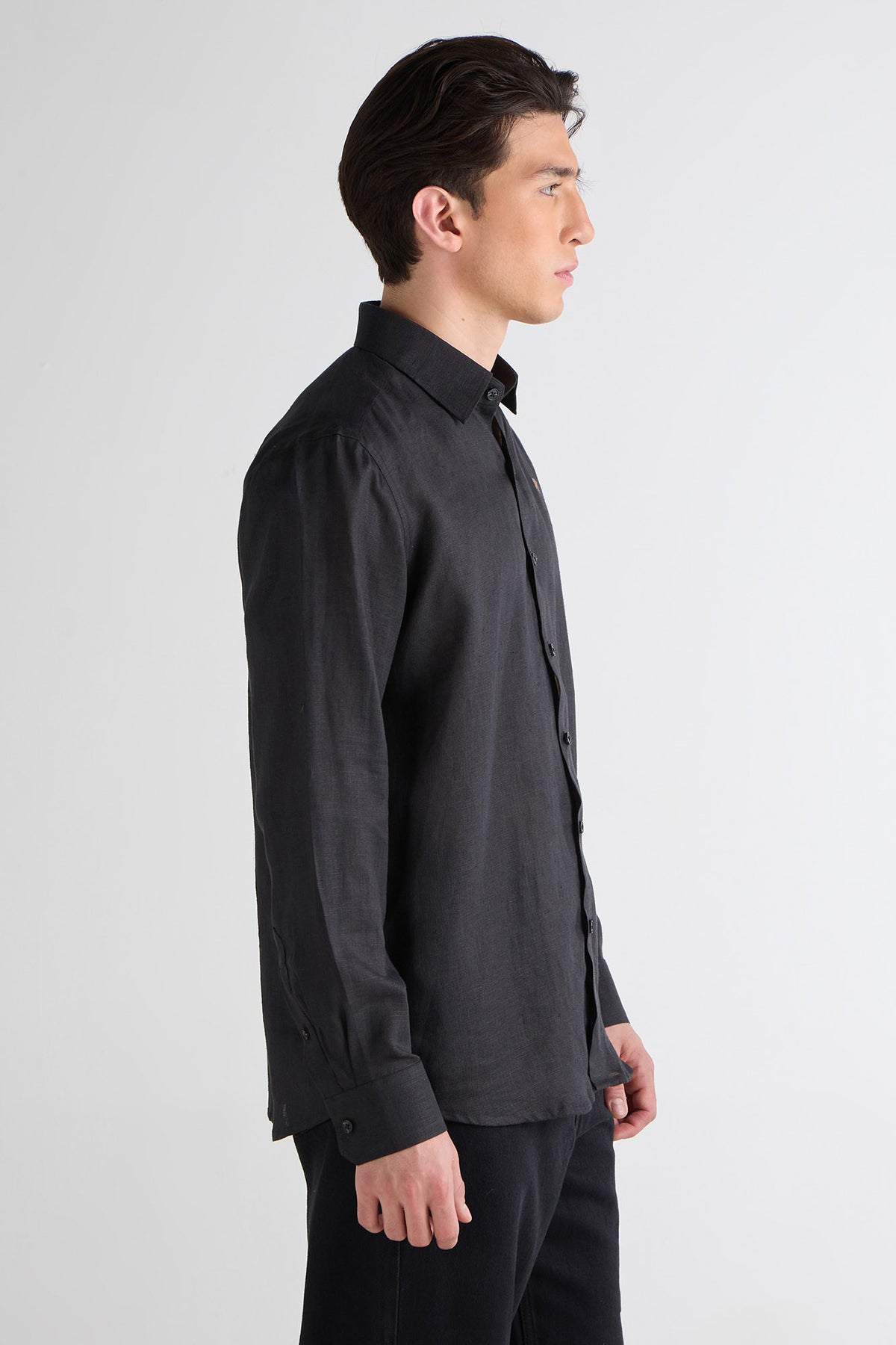 Celestial Dark Pure Linen Shirt