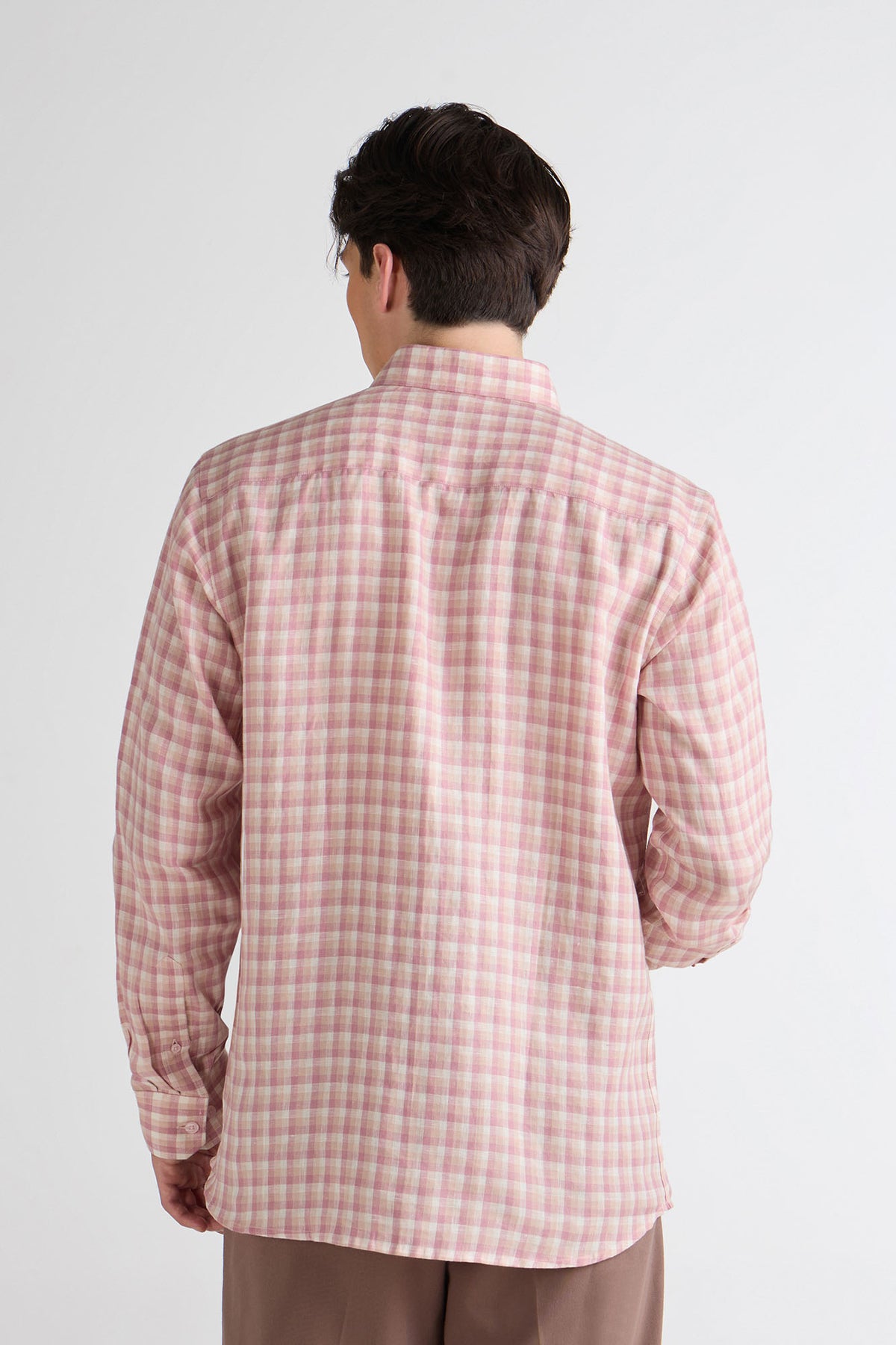 Pastel Check Pure Linen Shirt