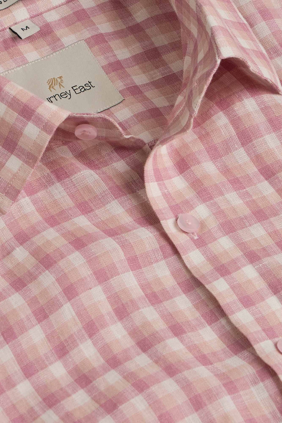 Pastel Check Pure Linen Shirt