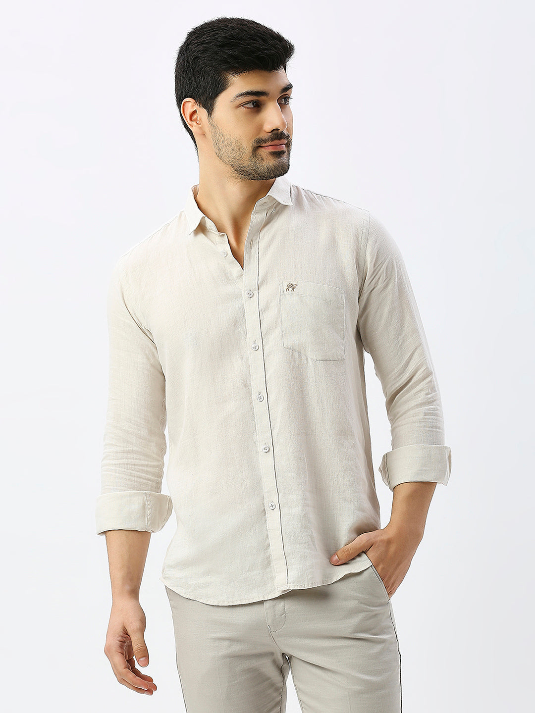 Ivory Pure Linen Shirt