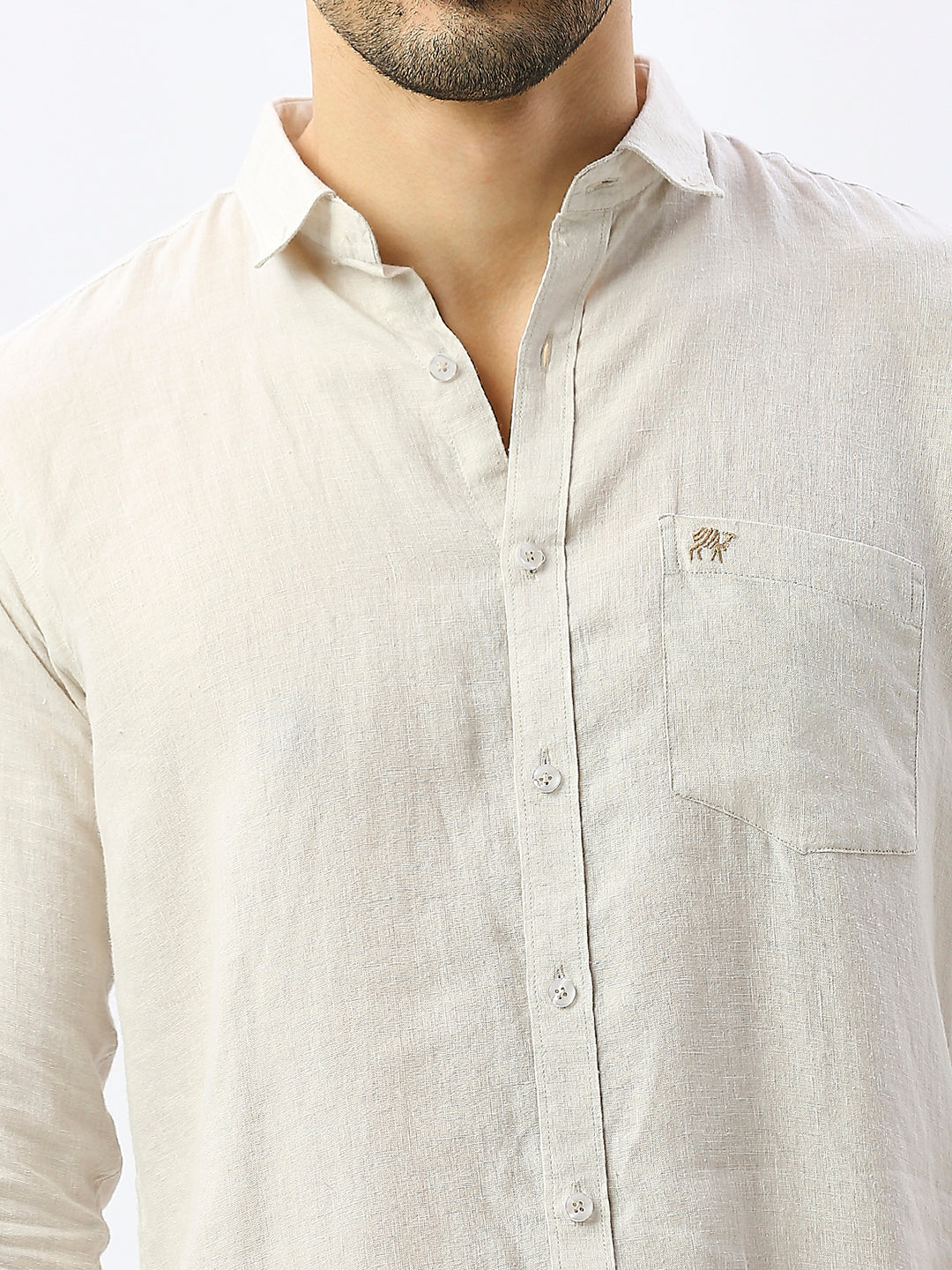 Ivory Pure Linen Shirt